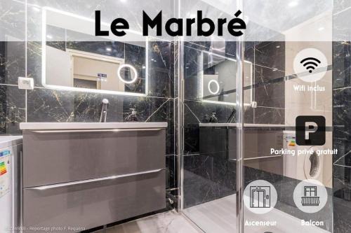Le Marbré design 60m2, 2 Stars, Free parking