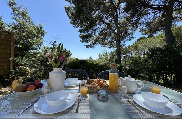 Le Romarin, mobile home with sea view