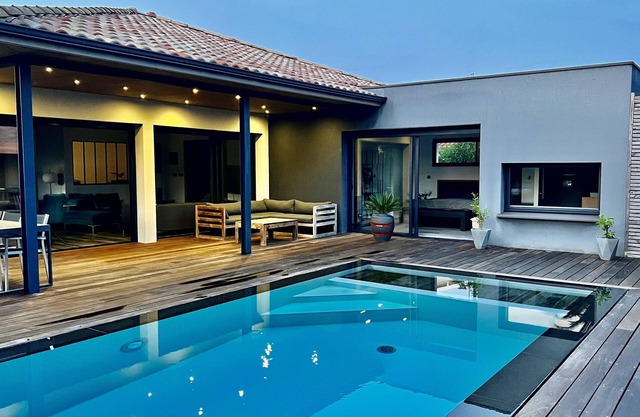 Les Cocons du Bassin - Villa Miroir d'O - Piscine/spa/clim