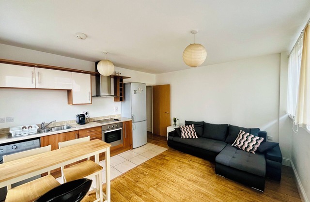 London apartment with balcony .