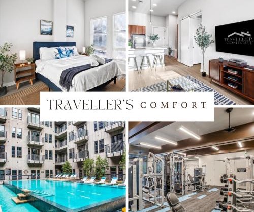 Lux Downtown Fort Worth Retreat, Resort Style Pool, Gym and Parking