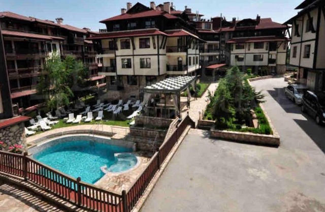 Lux studio with view and fireplace in a spa-hotel