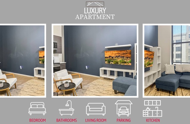 Luxury 1BD | DT Cleveland | 1 Bed | Free Parking