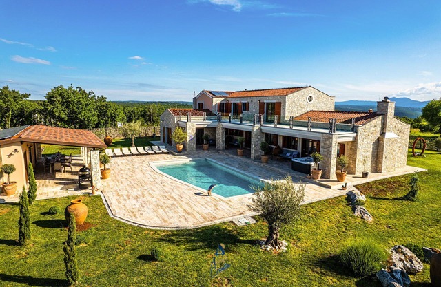 Luxury 5 star villa with heated saltwater pool for up to 12 guests