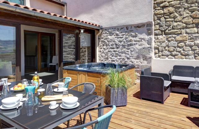 Luxury Gite with Spa, Sauna, and Stunning Views in Scenic Village