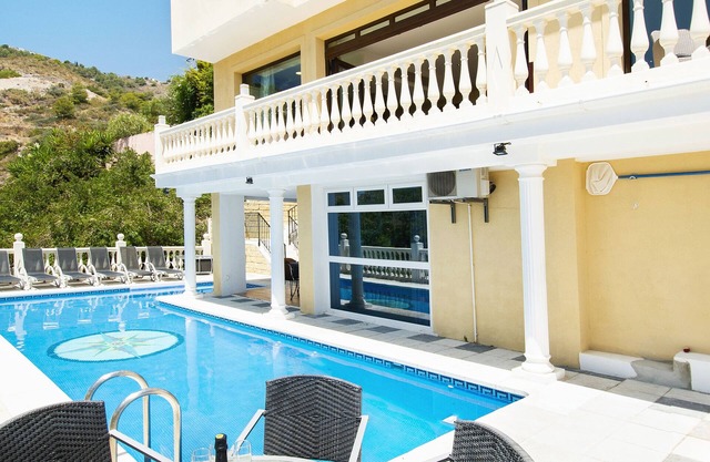 Luxury modern villa with spectacular views of sea and heated private pool