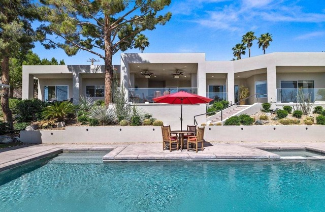 Luxury Palm Estate – Desert Contemporary Gem with Saltwater Pool, Spa & Mountain Views