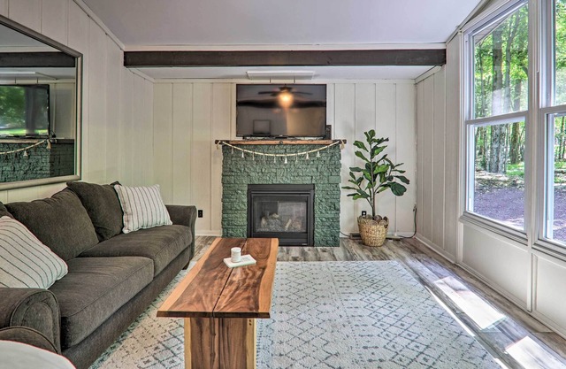 Luxury Pocono Home w/ Deck, Walk to Lake Harmony!