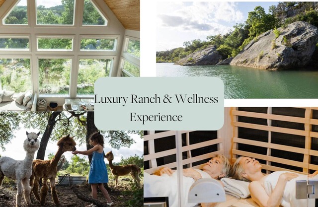 Luxury Ranch & Wellness Experience: animals, creek, and spa
