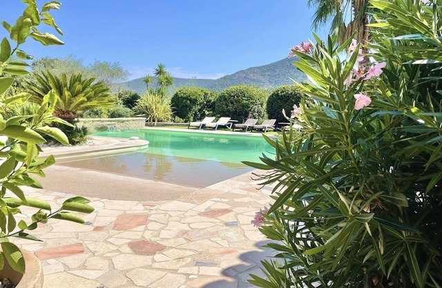 Luxury villa with pool house and beach pool