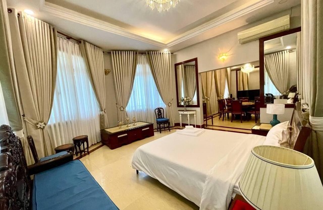 Luxury Villa with beautiful city views on the Mekong River.
