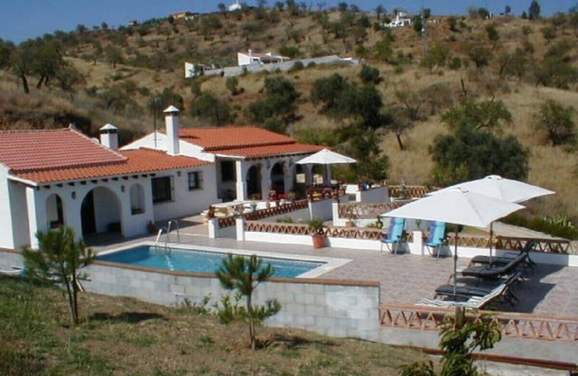 Luxury villa with pool and beautiful views set in 8 acres of almond groves.