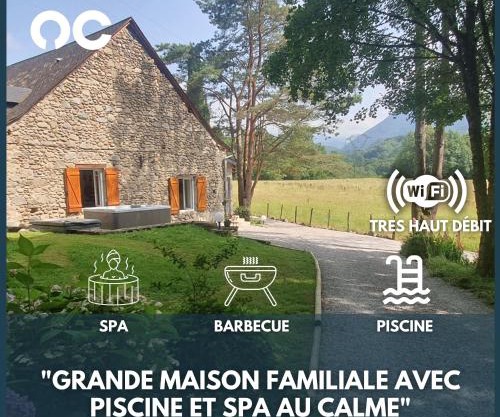 Maison familiale Baylère - Piscine et spa - 8 pers