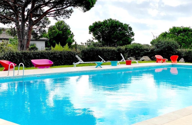 Mini Villa vue mer, Piscine tennis située dans residence privée, Palombaggia