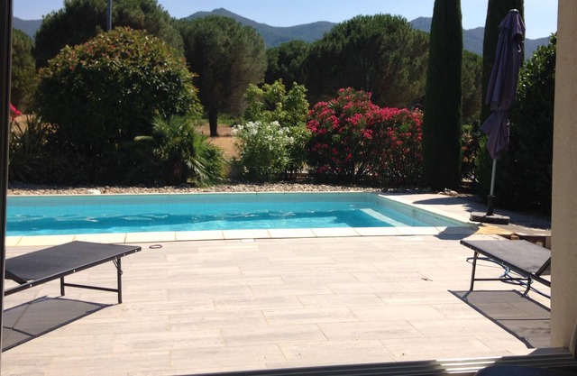 modern villa near the sea, facing the Albères massif, near Spain