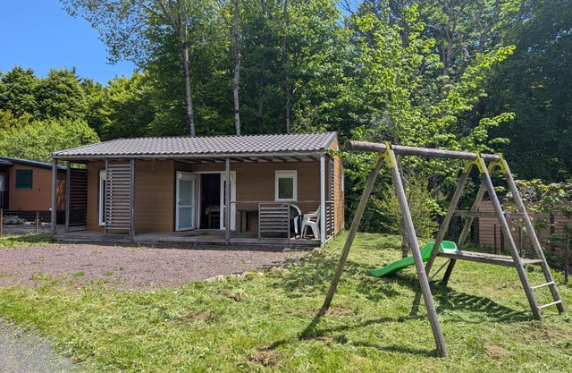 Modern mobile home in Auvergne nature