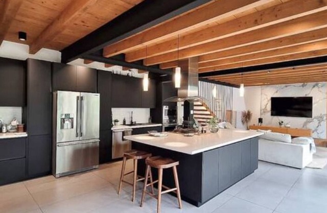 Modern house in old town