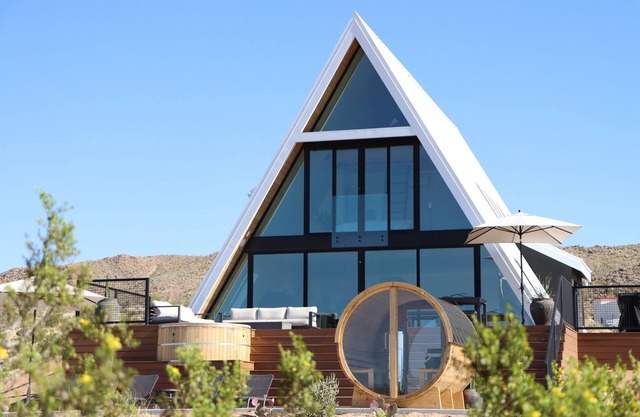 Modern Luxury A-Frame with Pool, Sauna & Hot Tub