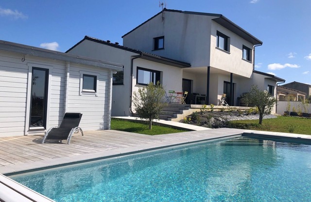 Modern villa with heated pool