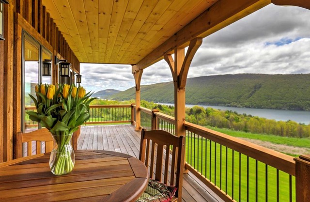 Naples Cabin with Lake Views and Wraparound Deck!