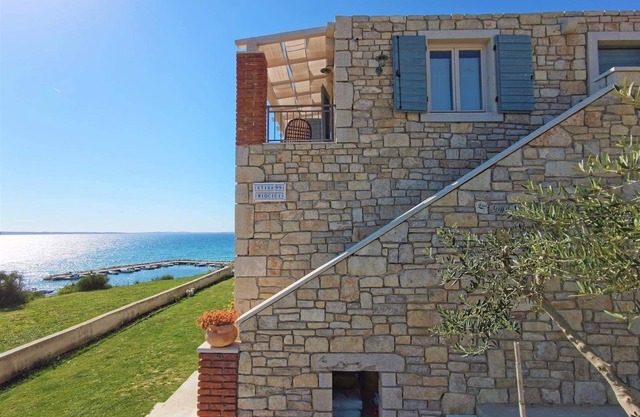 New stone house near the beach with fantastic sea view