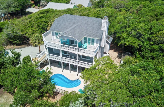 Ocean View 3BR w/Pool, Game Room & Decks – Short Walk to Beach!