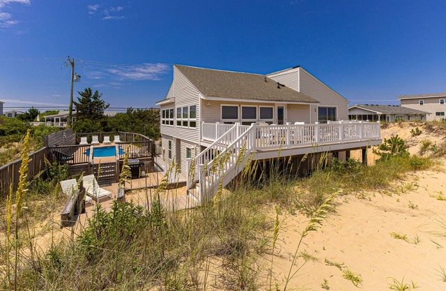 Oceanfront home with space for 22, private pool, amazing view, decks & WiFi