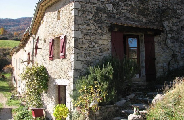 Old farm house “Les Granges” with a splendid view across fields and mountains