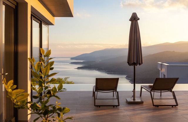 Passive and designed villa near the beach, with sea view, poll and hot tube