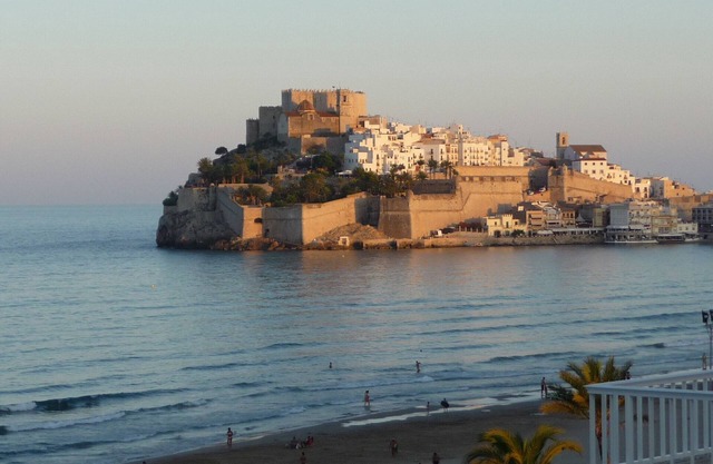Peñíscola seafront overlooking the old town and castle