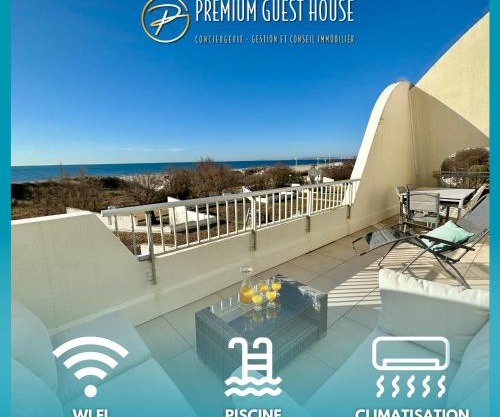 PGH N5-25m de la plage, Vue Mer, Piscine, Parking