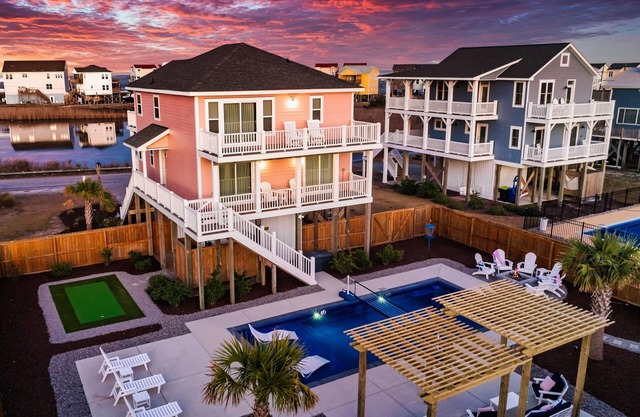 Pool Heat is ON; come swim with us! Putting Green, Ms Pac Man, Ocean Views