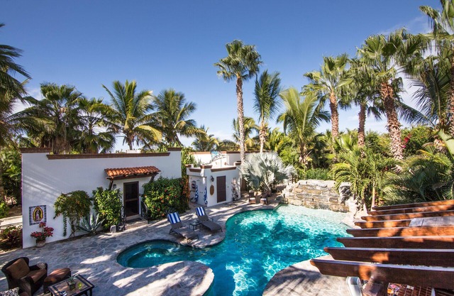 Private gated family style compound 2 to4 Casitas with pool minutes to beach!