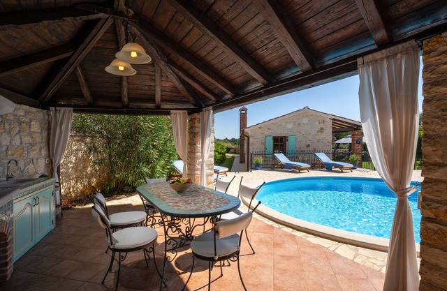 Recharge your soul at this romantic stone villa with pool, garden & sunset view