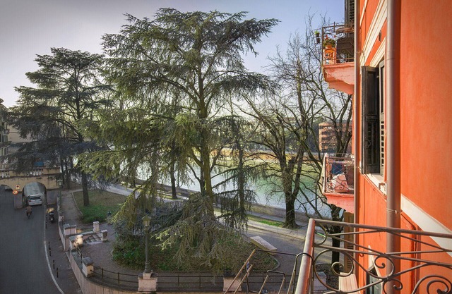 River balcony - view to the river Adige
