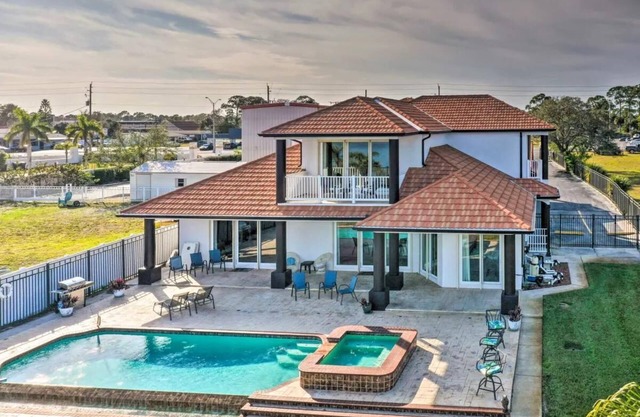 Riverfront Titusville Estate with Rocket Views