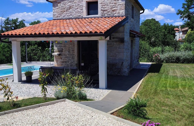 Romantic and cozy stone house, peaceful and relaxing landscape