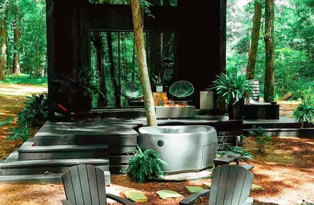 Romantic Secluded Cabin with Private Waterfall, Hot Tub, Soaking Tubs & Fire Pit