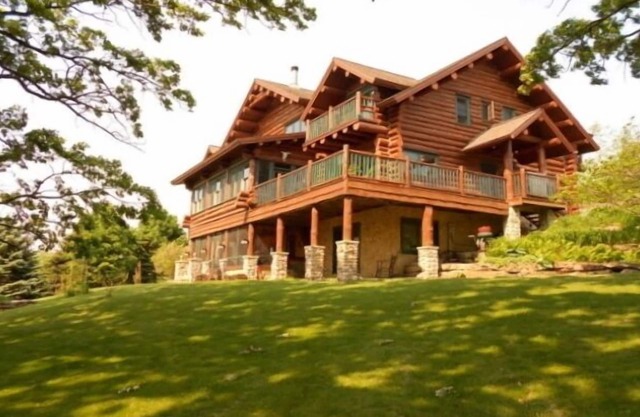 Rustic Luxury Awaits In This Beautiful Full Log Lodge On 44 Private Acres