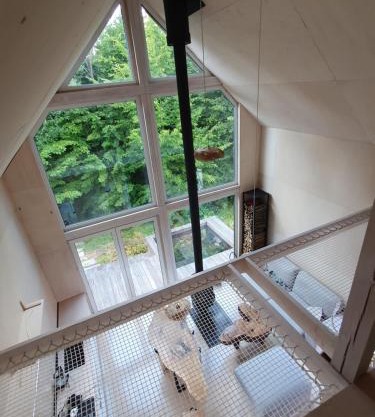 Schody do wody Domek z linią brzegową Kaszuby sauna goraca balia