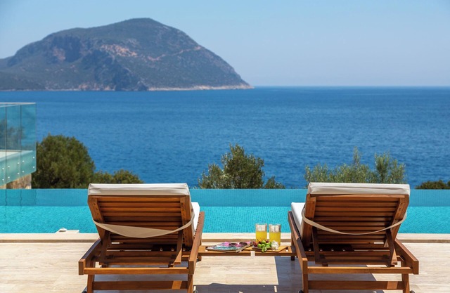 seafront villa with private beach