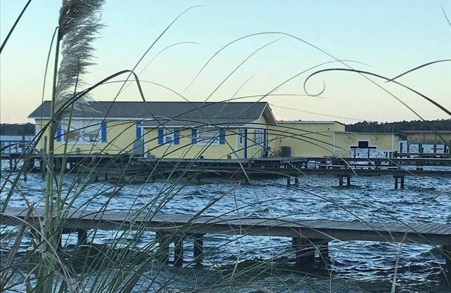 Seas the Day Cottage is built over the water for fantastic fishing & lake views.