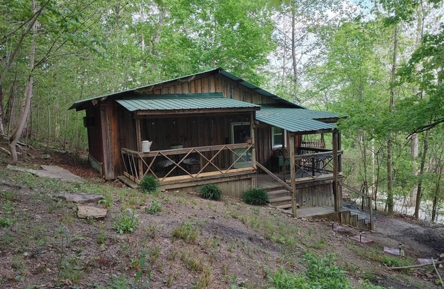 Secluded, cozy cabin in the woods - rustic but with all modern conveniences!
