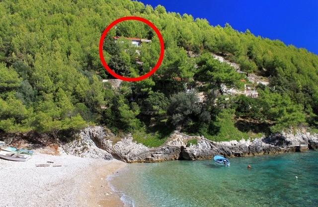 Secluded fisherman's cottage Cove Bratinja Luka, Korčula (K-9224)