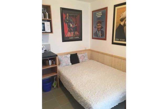 Small cozy studio with bathroom and kitchenette