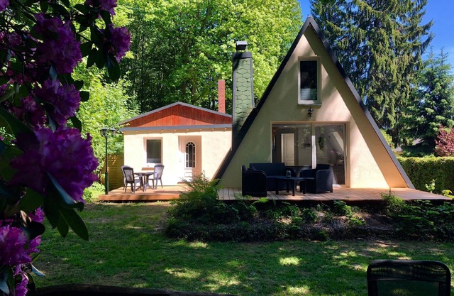 Small holiday house with modern furnishing and a terrace