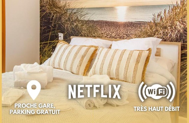 Soleil d'Été - Netflix & Wifi - Balcon - Climatisation - Parking Gratuit - check-in 24H24 - Emplacement Vélos - GoodMarning