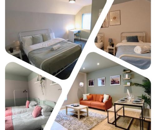 Spacious Central Duplex Apartment with 2 Bathrooms with Free Wi-Fi, Parking and Keyless Access, Sleeps up to 9 - Perfect for Groups