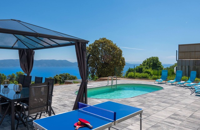 Spacious villa with stunning sea views and private pool