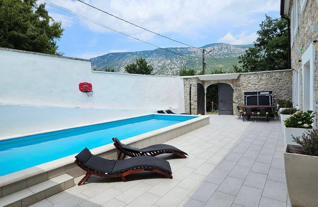 Stone house with private outdoor pool